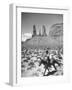 Native American Indian Boy Running His Horse Through Desert-Loomis Dean-Framed Photographic Print