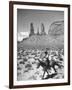 Native American Indian Boy Running His Horse Through Desert-Loomis Dean-Framed Photographic Print