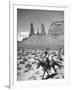 Native American Indian Boy Running His Horse Through Desert-Loomis Dean-Framed Photographic Print