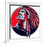 Native American Indian Chief Retro-patrimonio-Framed Art Print