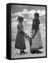 Native American Indian Children Playing with Ram-Loomis Dean-Framed Stretched Canvas