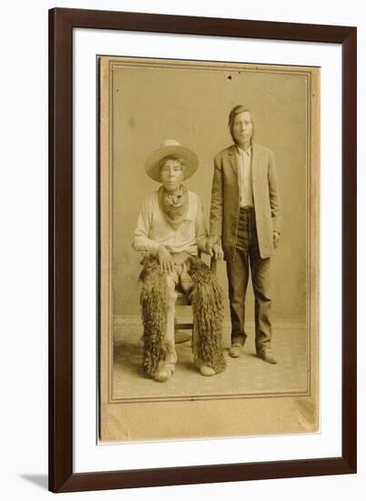 Native American Indian Cowboys-null-Framed Art Print