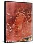 Native American Indian Fremont Petroglyphs Sandstone Mountain Capitol Reef National Park Torrey-William Perry-Framed Stretched Canvas