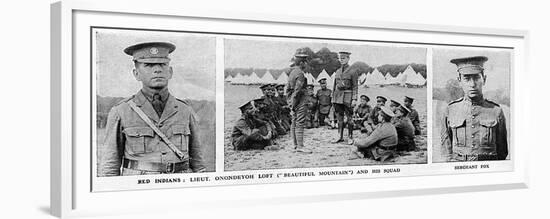 Native American Indian Soldiers, WW1-null-Framed Premium Giclee Print