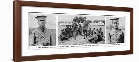 Native American Indian Soldiers, WW1-null-Framed Art Print