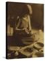 Native American Indian, the Potter (Nampeyo) Hopi-Edward S. Curtis-Stretched Canvas