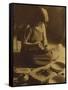 Native American Indian, the Potter (Nampeyo) Hopi-Edward S. Curtis-Framed Stretched Canvas