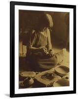 Native American Indian, the Potter (Nampeyo) Hopi-Edward S. Curtis-Framed Giclee Print