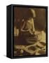 Native American Indian, the Potter (Nampeyo) Hopi-Edward S. Curtis-Framed Stretched Canvas