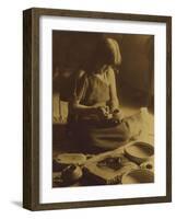 Native American Indian, the Potter (Nampeyo) Hopi-Edward S. Curtis-Framed Giclee Print