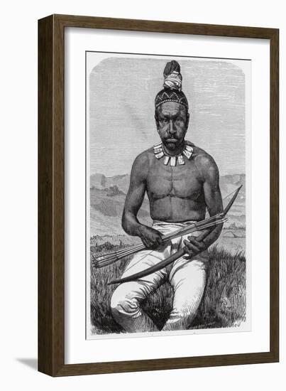 Native American Man, California, 1880-Science Source-Framed Giclee Print