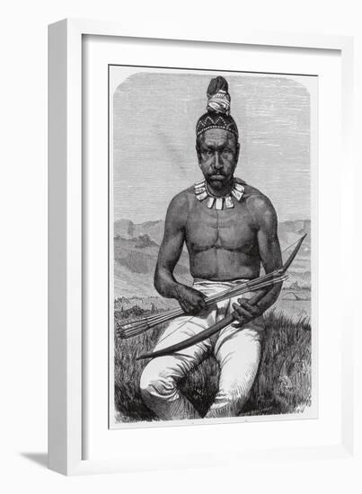 Native American Man, California, 1880-Science Source-Framed Giclee Print