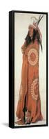 Native American Man in Painted Robe-Science Source-Framed Stretched Canvas