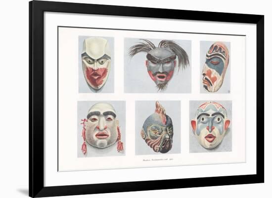 Native American Masks-null-Framed Premium Giclee Print