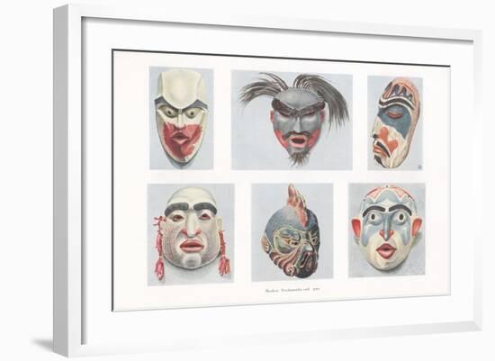 Native American Masks-null-Framed Art Print