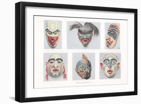 Native American Masks-null-Framed Art Print