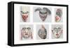 Native American Masks-null-Framed Stretched Canvas