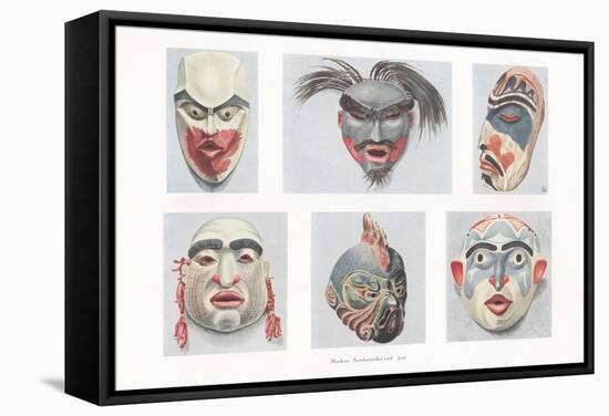 Native American Masks-null-Framed Stretched Canvas