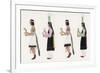 Native American Men and Women Dancing with Drums and Herbs-null-Framed Premium Giclee Print