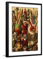 Native American Ornaments and Weapons-F.W. Kuhnert-Framed Art Print