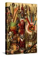 Native American Ornaments and Weapons-F.W. Kuhnert-Stretched Canvas