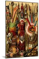 Native American Ornaments and Weapons-F.W. Kuhnert-Mounted Art Print