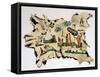 Native American Painting on Animal Skin, 19th Century-null-Framed Stretched Canvas