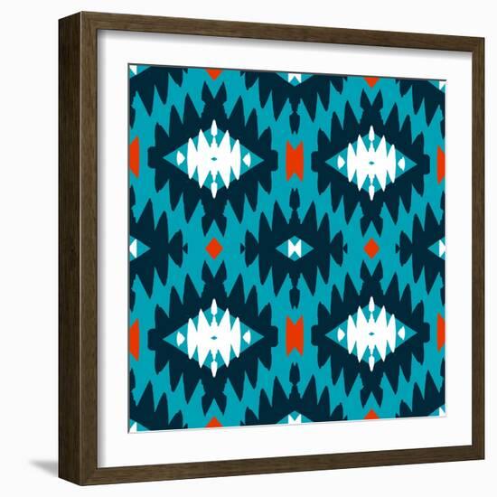 Native American Pattern-tukkki-Framed Art Print