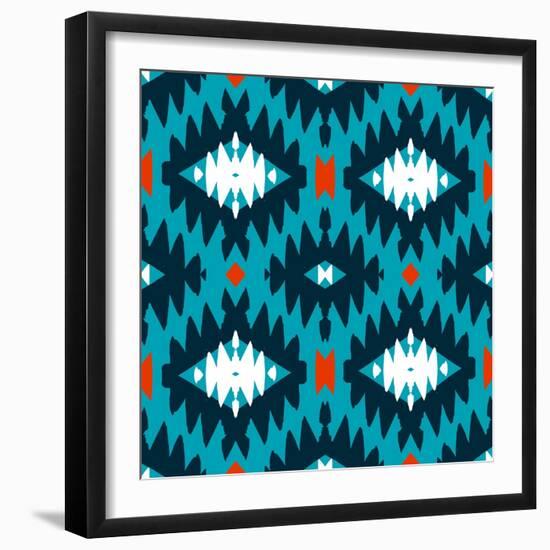 Native American Pattern-tukkki-Framed Art Print