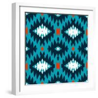 Native American Pattern-tukkki-Framed Art Print