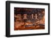 Native American Petroglyphs in Red Sandstone from the Southwestern Desert-tobkatrina-Framed Photographic Print