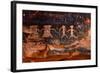 Native American Petroglyphs in Red Sandstone from the Southwestern Desert-tobkatrina-Framed Photographic Print