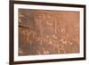 Native American Petroglyphs, Valley of Fire State Park, Nevada, Usa-Ethel Davies-Framed Photographic Print