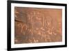 Native American Petroglyphs, Valley of Fire State Park, Nevada, Usa-Ethel Davies-Framed Photographic Print