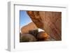 Native American pictographs at Council Rocks, Coronado National Forest, Arizona, USA-Chuck Haney-Framed Photographic Print