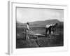 Native American Plowing His Field Photograph - Sacaton Indian Reservation, AZ-Lantern Press-Framed Art Print