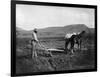 Native American Plowing His Field Photograph - Sacaton Indian Reservation, AZ-Lantern Press-Framed Art Print