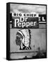 Native American Profile and Dr. Pepper Sign, San Ysidro, New Mexico-Kevin Lange-Framed Stretched Canvas