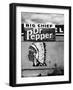 Native American Profile and Dr. Pepper Sign, San Ysidro, New Mexico-Kevin Lange-Framed Photographic Print