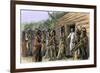 Native American Raid on French Colonial Settlement at Natchez, Mississippi, November, 1729-null-Framed Giclee Print