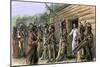Native American Raid on French Colonial Settlement at Natchez, Mississippi, November, 1729-null-Mounted Giclee Print