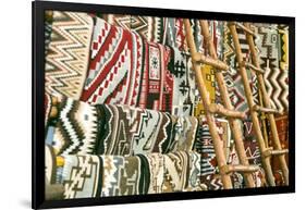 Native American Rugs. Albuquerque, New Mexico, USA. Central Ave, Route 66-Julien McRoberts-Framed Photographic Print