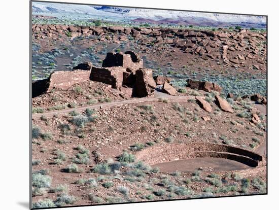 Native American Ruins at Wupatki National Monument, Arizona, USA-Luc Novovitch-Mounted Photographic Print