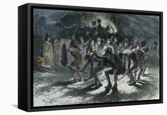 Native American Scalp Dance, C1875-null-Framed Stretched Canvas