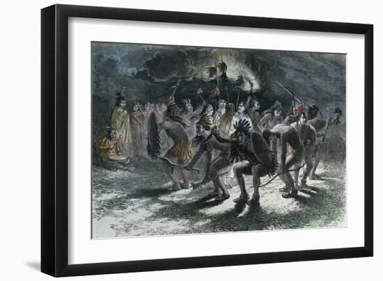 Native American Scalp Dance, C1875-null-Framed Giclee Print