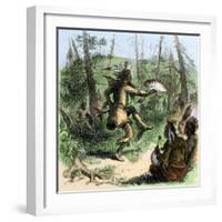 Native American Shaman Leading a Ceremonial Dance-null-Framed Giclee Print