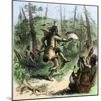 Native American Shaman Leading a Ceremonial Dance-null-Mounted Giclee Print