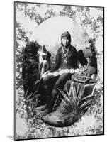 Native American Silversmith from Navajo Tribe Sitting with His Wares-Will Soule-Mounted Photographic Print