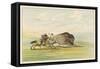 Native American Sioux Hunting Buffalo on Horseback-George Catlin-Framed Stretched Canvas