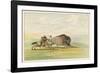 Native American Sioux Hunting Buffalo on Horseback-George Catlin-Framed Photographic Print